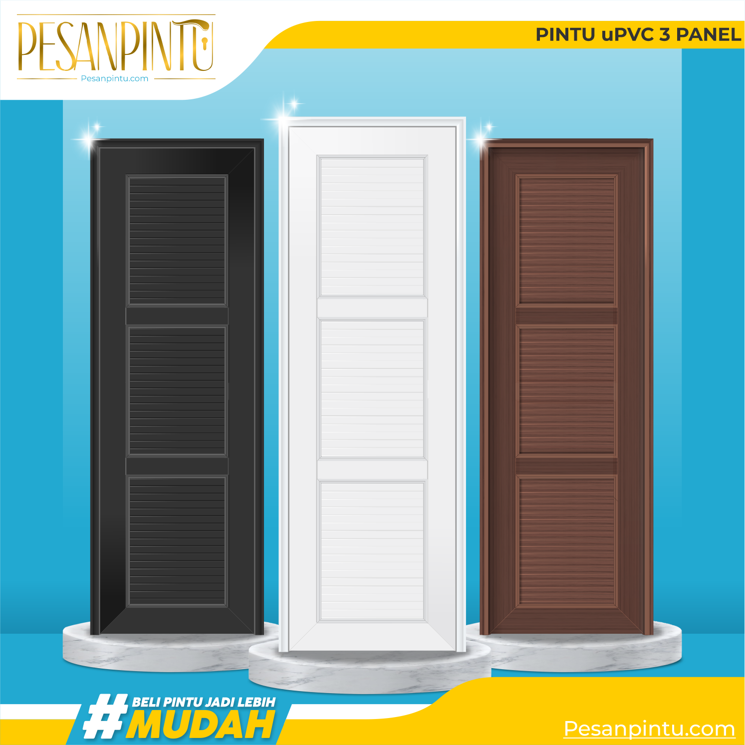 Pintu uPVC 3 Panel - Platinum Special Edition (SE)